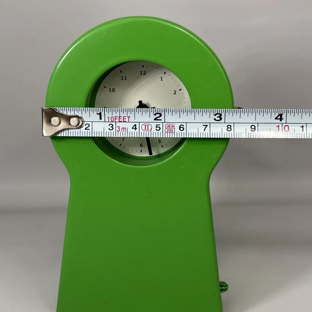 RARE IKEA PS 1995 Keyhole Cabinet Clock Minimalist Timepiece Green Works!